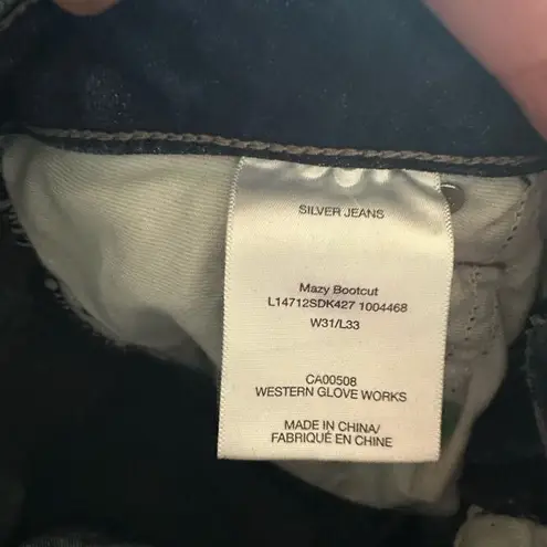 Silver Jeans Silver Mazy bootcut western distressed 31x33 jeans