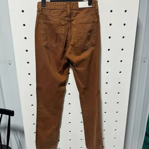 RE/DONE  Originals 50s Cigarette Terracotta Orange Pants