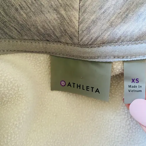 Athleta  Softech Gray Moto Zippered Long Sleeve Thumb Hole Jacket Sz XS