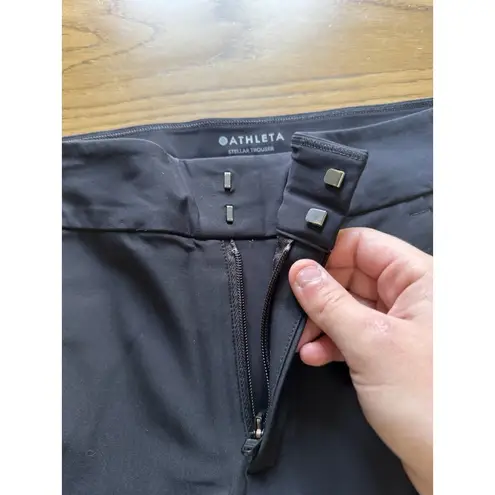 Athleta  Stellar Trouser Size 2 Black Pant Slim-Leg Work Pants Stretch Athleisure