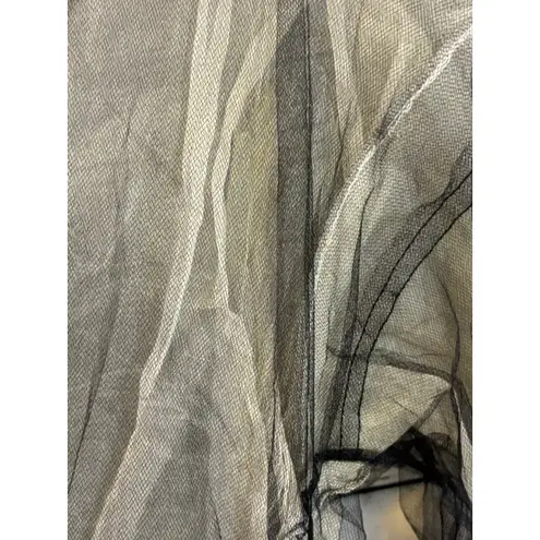 3.1 Phillip Lim Women's Black Beige Sheer Bomber Jacket Size 8