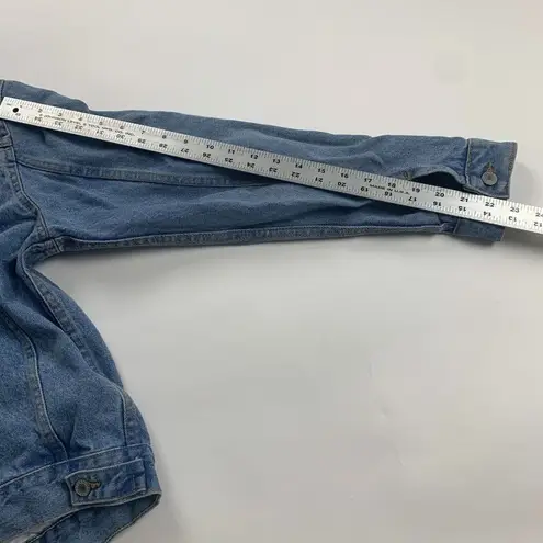 John Galt Denim Jacket Womens Blue California Embroidered Long Sleeve Collared S