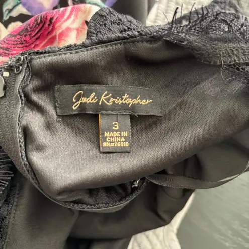 Jodi Kristopher Lace Top with Built in Bra Fit & Flare Dress Size 3/4 NWT