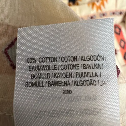 Never Fully Dressed Bridget Shorts Cream Multi Paperbag Waist US 6 New Red