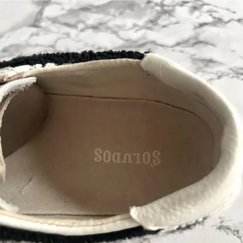 Soludos Yin Yang Women’s Platform Leather Sneakers Sz 9 White Black