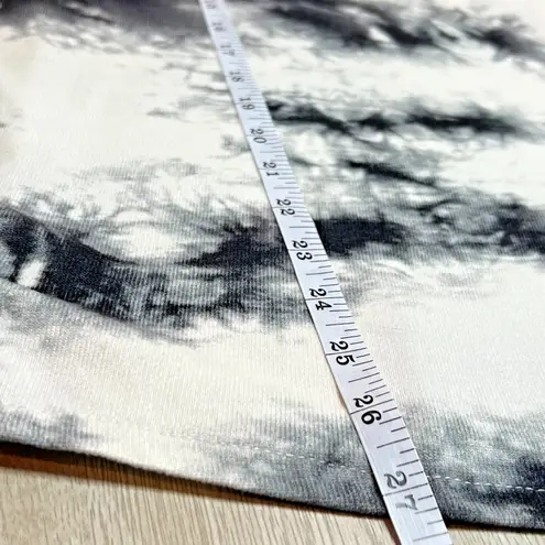 First Love Sweatshirt Womens L Oversized White Gray Abstract Tie Dye Dolman