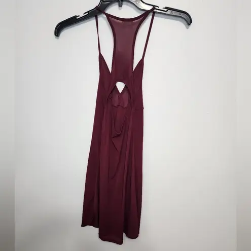 Free People  burgundy sheer Nigthy dress