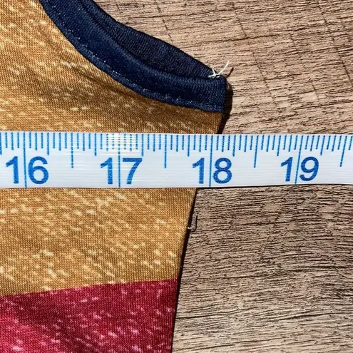 LA Made Womens Rainbow Striped 1/4 Button Bodycon Dress Blue Red Size Large NWT