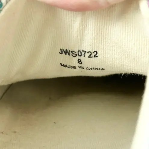 Johnny Was Women's Dreamer Sneaker in Floral Bird Print Metallic Laces Size 8