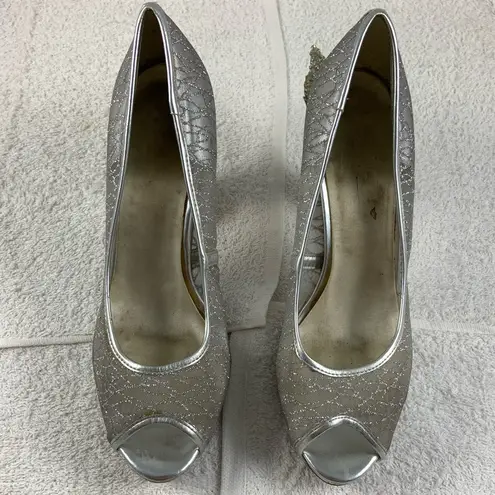Cinderella 10M Bedazzled Silver Stiletto heels
