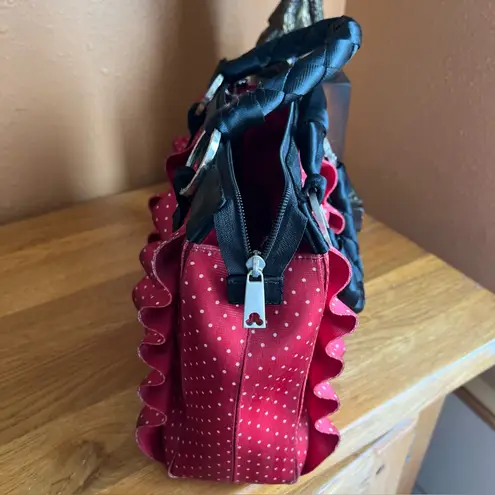 Disney Couture Harvey's Minnie Lola Ruffle Bag RARE Red