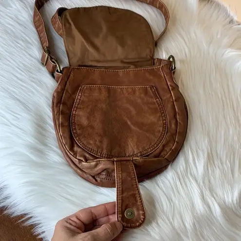 Forever 21  Brown Vegan Leather Cross Body Bag