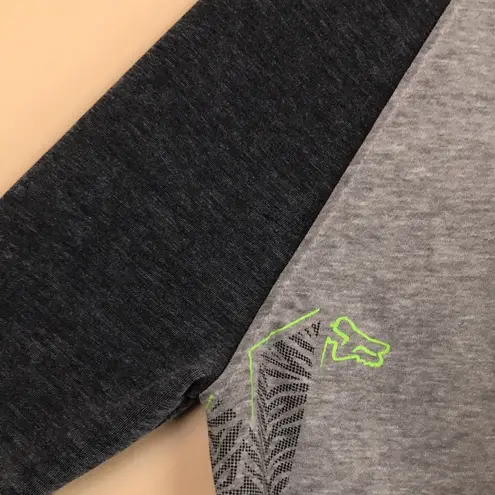 Fox Racing Women’s Gray Lime Green “FOX” Raglan Fleece Lined Sweatshirt