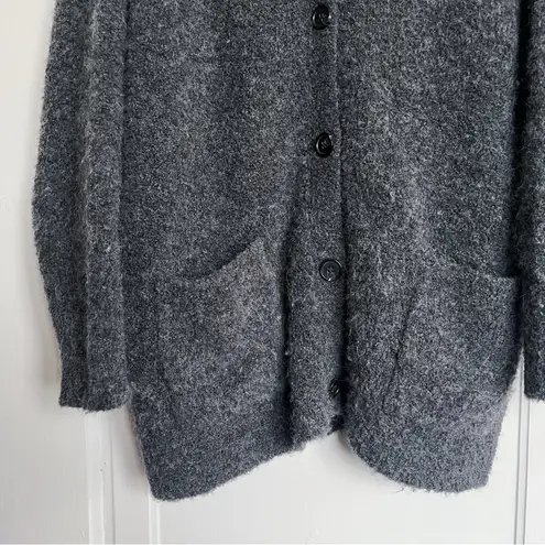 Jenni Kayne • Boucle Cocoon Cardigan Sweater Charcoal dark grey alpaca Gray