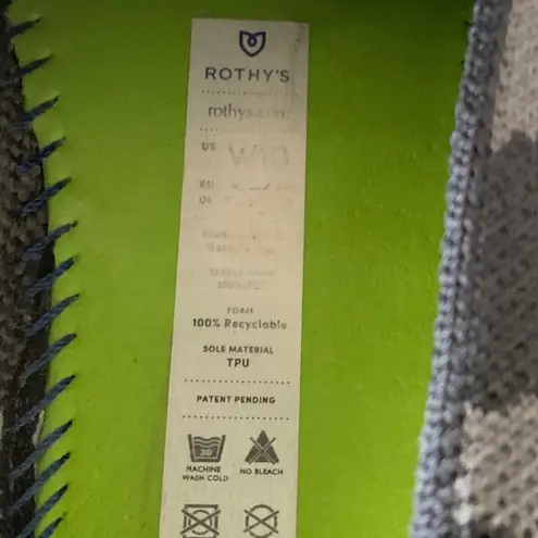 ROTHYS Women's round toe 10 W Camo Slip On Sneakers Shoes Gray