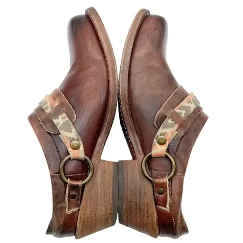 Bed Stu Triad Harness Mule Women’s Size 8.5 Boho Chunky Western Brown Leather