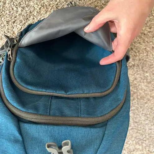 G4Free teal nylon sling backpack adjustable single shoulder strap hanging loop Blue