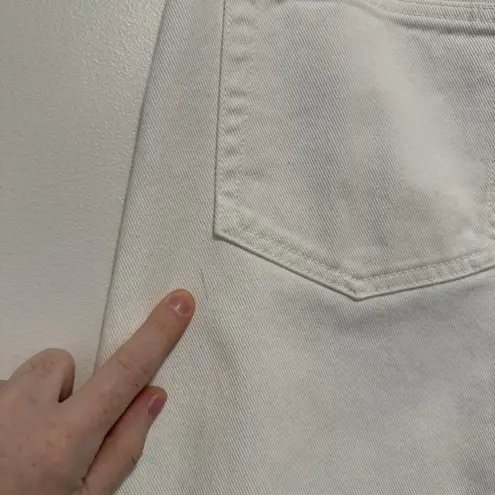 Victoria Beckham Portland Mid Rise Wide Leg White Jeans Size 30