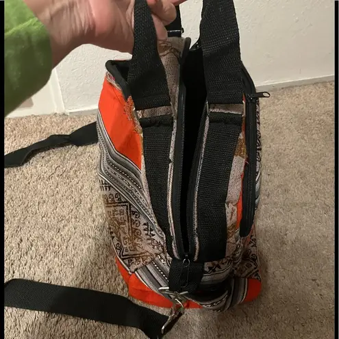 PERUVIAN traveling shoulder bag, poncho pattern