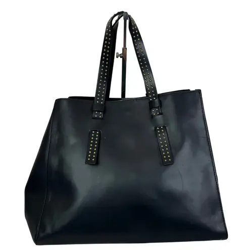 Abellucci Milan Italy Genuine Leather Gold Studded Black Bag $425