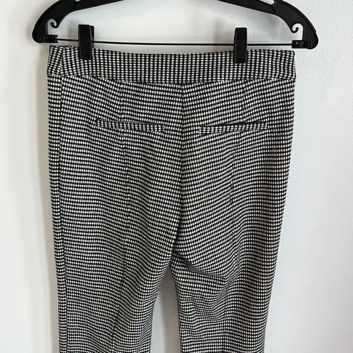 Derek Lam 10 Crosby Houndstooth Crop Flare Pants Black Size 4
