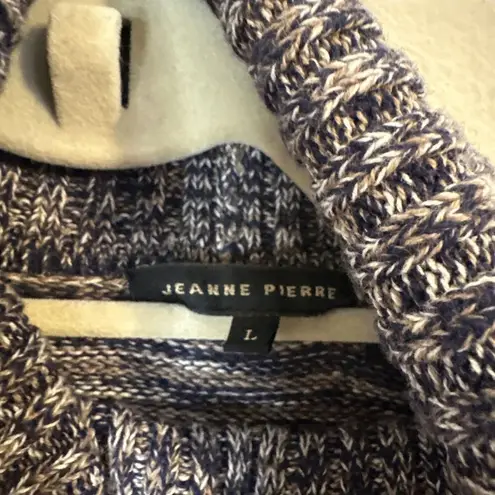Jeanne pierre Women's Cable Knit Turtle Neck Pullover Sweater Size L
