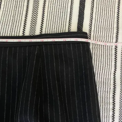 Michael Kors Pinstripe Pencil Skirt Size 10 Black Career Business Corporate Chic