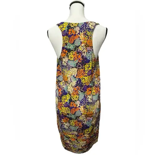 Ali Ro Silk Mini Dress Size 8 All Over Print Colorful Racerback Sleeveless