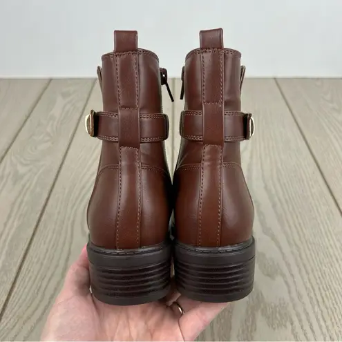 Giani Bernini Women's Becca Memory Foam Buckled Booties 6.5M Mocha Brown $100