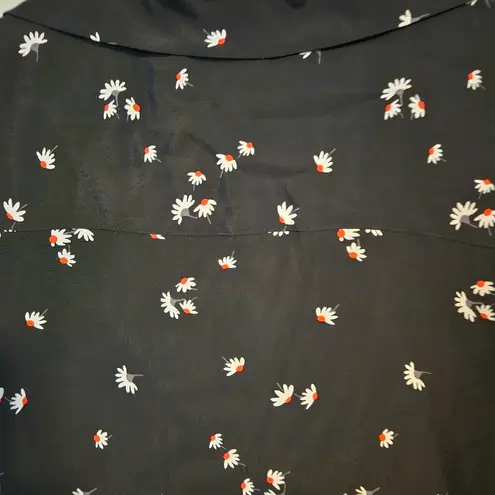 Thakoon Shirt Button Down Cropped Short Sleeve BP Black Daisy Blouse Casual