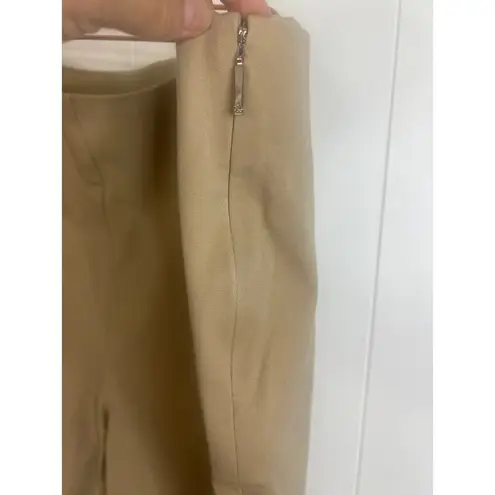 Ralph Lauren Lauren  Tan Side Zip Cropped Pants Size 18