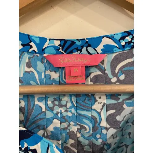 Lilly Pulitzer  Seana Chillylilly Resort White Mermazing Pullover Dress Medium