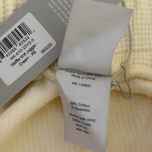 Negative Underwear Waffle Knit Jogger in Cream, Size X