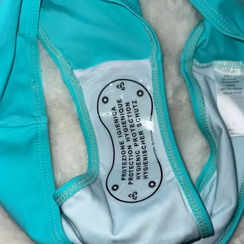 Vibrant Blue Bandeau Bikini Set with Cover Up 3 piece set Size M