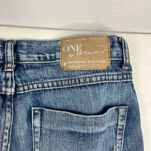 One Teaspoon One by  Distressed Awsome Baggies Low Waist Mid Rise Relaxed Leg 25