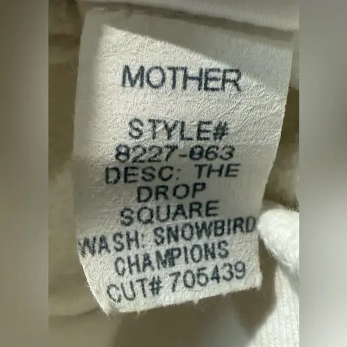MOTHER Denim Drop Square Racing Graphic Cotton White Crewneck Sweatshirt XS