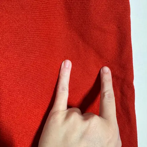 Sisley Wool Skirt Women Orange Zip Closure Classic Quite Luxury Old Money Prep Size 10