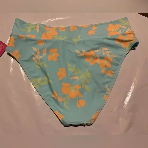 Ninety Nine Bikini Bottom NWT Women’s Size XXL Blue Color with Floral Pattern