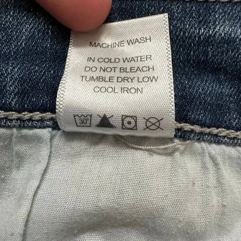 Judy Blue Relaxed Fit High Rise Distressed Denim Jeans Bleach Splattered 15/32