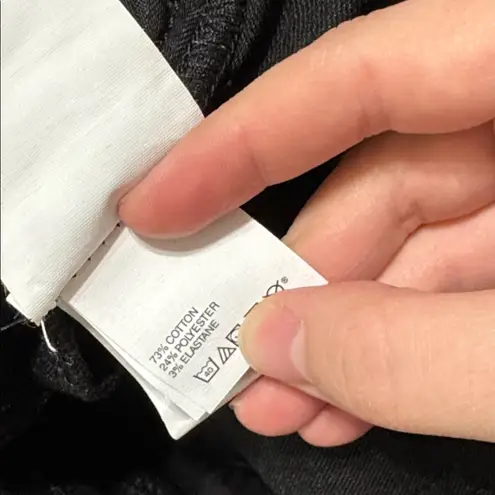 Gap 1969 Japanese Stretchy Slim Skinny Drawstring Waist Black Jogger Jeans sz 0