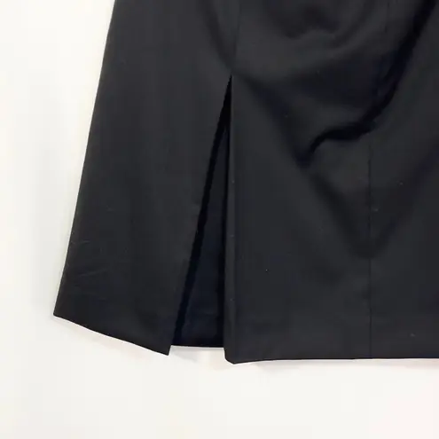 Brooks Brothers Size 6P Wool Mini Skirt Pleated Career Solid Black Petite 986