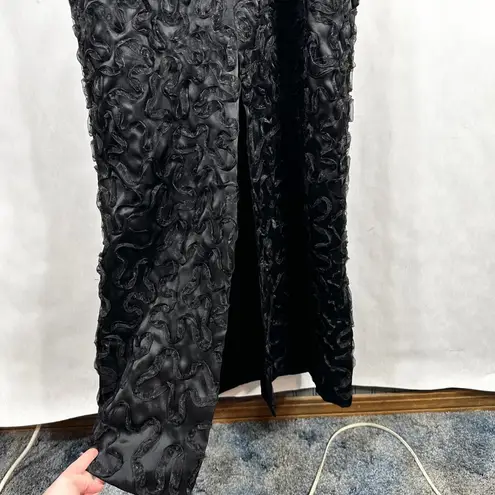 Chetta B Vintage Size 6 Evening Gown Silk Ruffled Full Length Dress Formal 1459