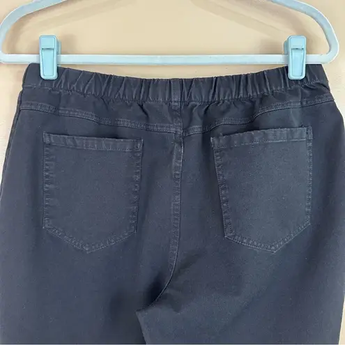 Isaac Mizrahi Black Pintuck Ankle Elastic Waist Stretch Pull On Pants 16 Tall