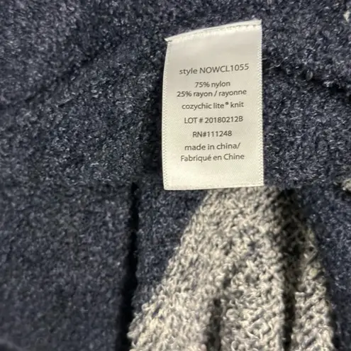 Barefoot Dreams Coastal Hooded Sweater Hoodie Stripe Pockets Cozy Chic