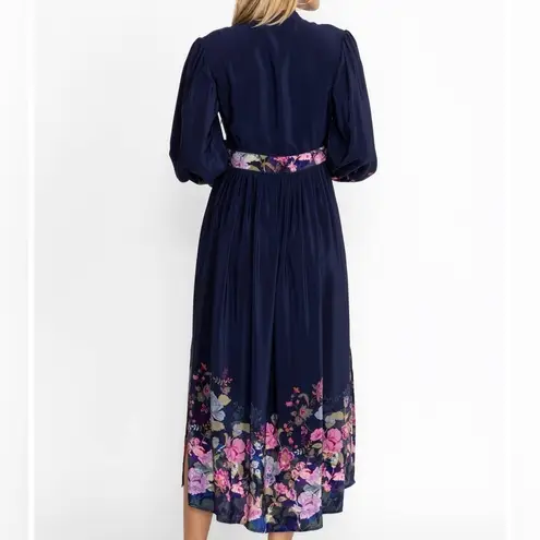 Johnny Was Embroidered jewled VALERIA SILK MAXI DRESS NWT