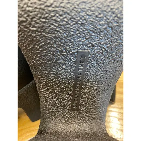 Stella McCartney Platform Heel Boots Women's 8.5 Black Leather Side Zip S24