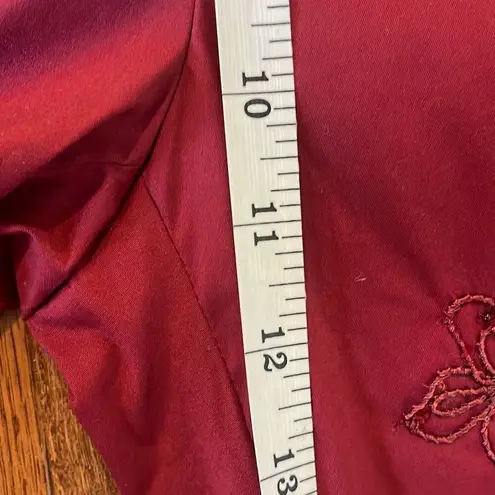 Piazza Sempione NWT red embroidered cropped pant size 6