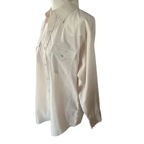 Vintage Ely Cattleman Men’s Cream Long Sleeves Western Tops Pearly Snaps Size 33