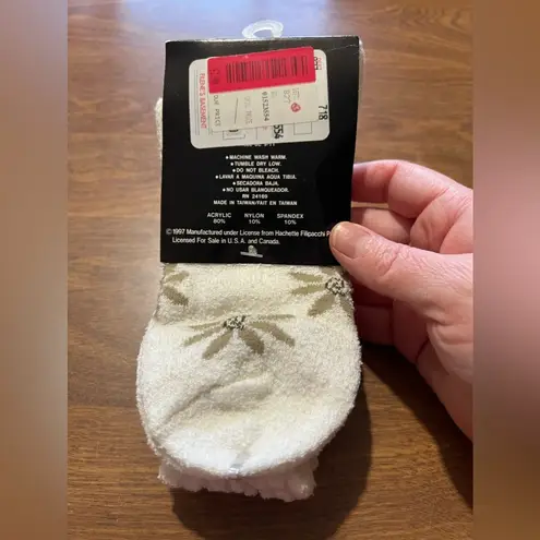 Elle Active Women’s Socks Floral Vintage 90s Acrylic Nylon Blend NWT Deadstock