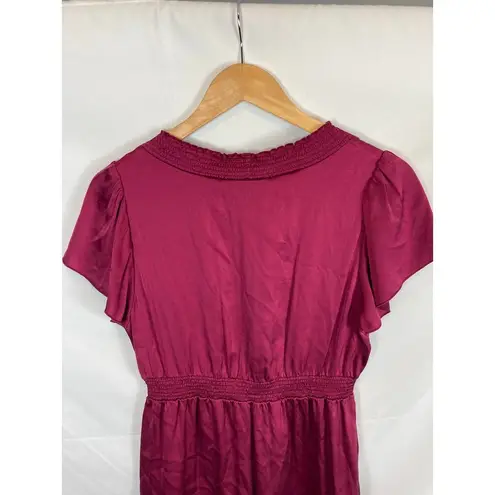 BCBGMAXAZRIA  Silk Babydoll Blouse Size Medium